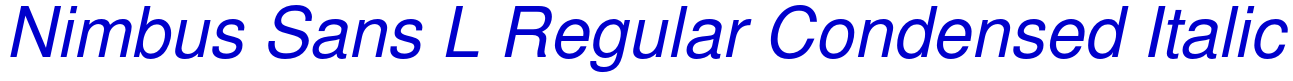 Nimbus Sans L Regular Condensed Italic police de caractère